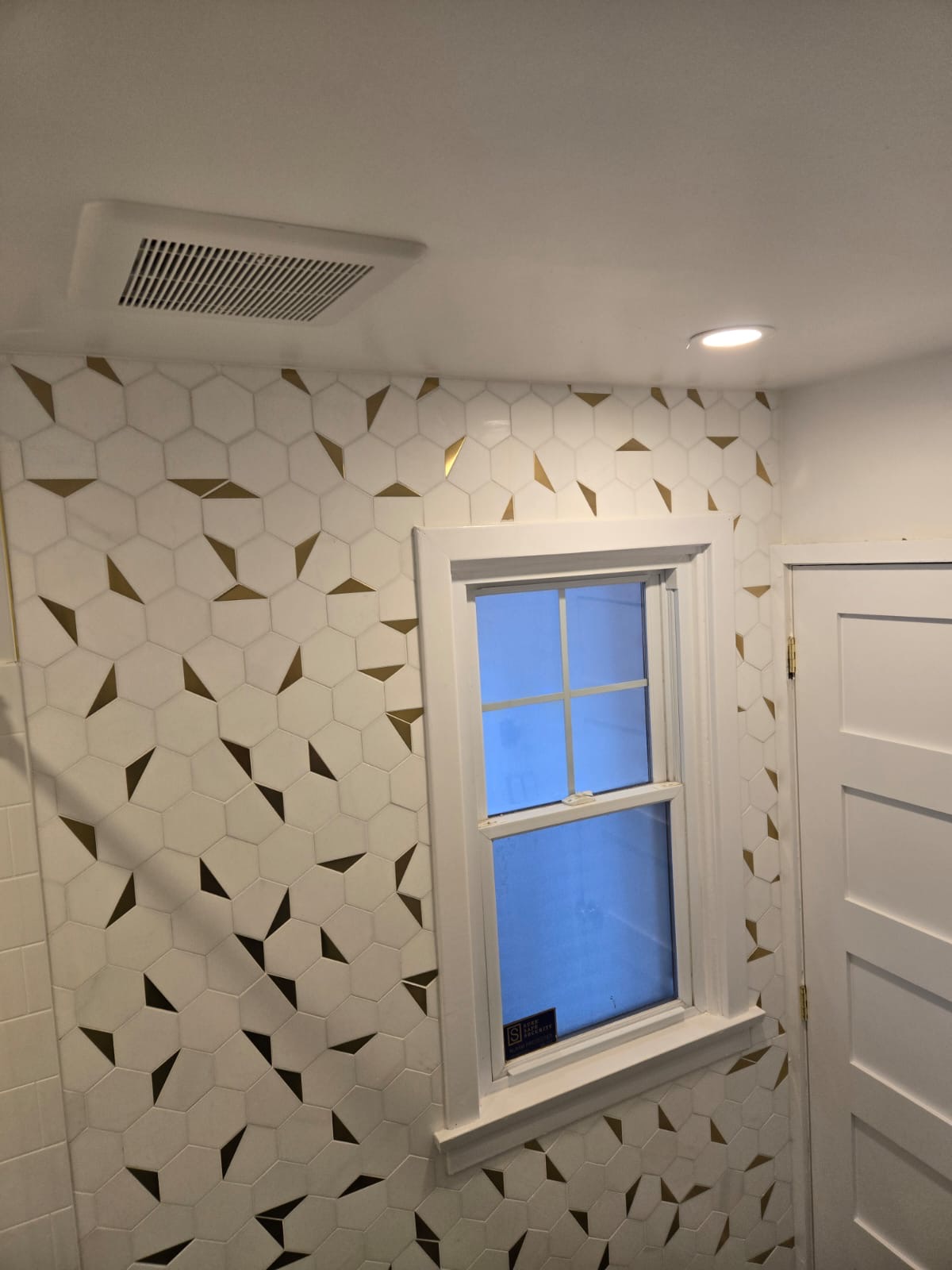 3D Hexagon Tile Accent Wall